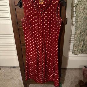 Tory Burch silk polka dot midi dress!